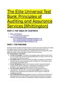2026&sol;2027 The S-Tier Auditing Test Bank&colon; Principles of Auditing & Assurance Services &lpar;Whittington&rpar; &vert; Complete Exam Prep &plus; Mentor Analysis