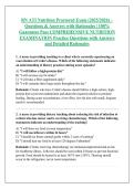 RN ATI Nutrition Proctored Exam &lpar;2025&sol;2026&rpar; &ndash; &NewLine;Questions & Answers with Rationales &vert; 100&percnt; &NewLine;Guarantee Pass COMPREHENSIVE NUTRITION &NewLine;EXAMINATION Practice Questions with Answers &NewLine;and Detailed Rationales