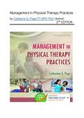 Test Bank - Management in Physical Therapy Practices&comma; 2nd Edition &lpar;Page&comma; 2016&rpar;&comma;All Chapters 1-20 Fully Covered &vert;2026&sol;2027 by Catherine G&period; Page PT MPH PhD &lpar;Author&rpar; 