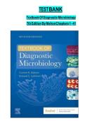 TEST BANK for Textbook of Diagnostic Microbiology 7th Edition by Connie R&period; Mahon & Donald C&period; Lehman &vert; Chapters 1&ndash;41 &vert; Verified Questions & Answers &vert; Complete A&plus; Study Guide