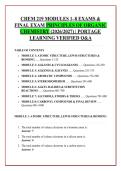 CHEM 219 MODULES 1&ndash;8 EXAMS & &NewLine;FINAL EXAM PRINCIPLES OF ORGANIC &NewLine;CHEMISTRY &lpar;2026&sol;2027&rpar; &vert; PORTAGE &NewLine;LEARNING VERIFIED Q&A 
