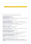 ALARM Course Exam Questions And Correct Answers