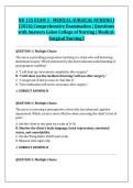 NU 155 EXAM 3 - MEDICAL-SURGICAL NURSING I &NewLine;&lpar;2026&rpar; Comprehensive Examination &vert; Questions &NewLine;with Answers Galen College of Nursing &vert; Medical&NewLine;Surgical Nursing I 