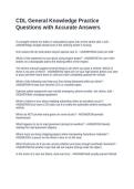 CDL General Knowledge Practice Questions with Accurate Answers&NewLine;&NewLine;