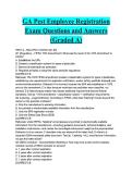 GA Pest Employee Registration Exam Questions and Answers &lpar;Graded A&rpar; ACTUAL EXAM 2026&sol;2027 &vert; GA Pest Employee Registration &vert; Verified Q&A &vert; Pass Guaranteed - A&plus; Graded&NewLine;&NewLine;
