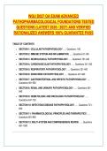 WGU D027 OA EXAM ADVANCED &NewLine;PATHOPHARMACOLOGICAL FOUNDATIONS TESTED &NewLine;QUESTIONS &lpar;LATEST 2026 &sol; 2027&rpar; AND VERIFIED &NewLine;RATIONALIZED ANSWERS 100&percnt; GUARANTEE PASS