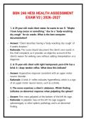 BSN 246 HESI HEALTH ASSESSMENT EXAM V2 &vert; 2026&ndash;2027