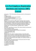 GA Pest Employee Registration Questions and Answers 100&percnt; Correct ACTUAL EXAM 2026&sol;2027 &vert; GA Pest Employee Registration &vert; Verified Q&A &vert; Pass Guaranteed - A&plus; Graded&NewLine;&NewLine;