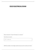ESCO ELECTRICAL TEST REAL VERIFIED QUESTIONS & CORRECT ANSWERS