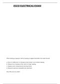 ESCO ELECTRICAL HVAC QUESTIONS & CORRECT ANSWERS