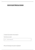 ESCO ELECTRICAL TEST QUESTIONS & CORRECT ANSWERS