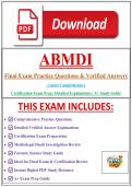 ABMDI Final Exam Practice Questions & Verified Answers &vert; Latest Comprehensive Certification Exam Prep &vert; Detailed Explanations &vert; A&plus; Study Guide