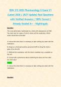 BSN 315 HESI Pharmacology II Exam V1 &lpar;Latest 2026 &sol; 2027 Update&rpar; Real Questions with Verified Answers &vert; 100&percnt; Correct &vert; Already Graded A&plus; - Nightingale&period;