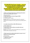 TNT 800&period;6PBP Final Project Template &ndash; Answered &NewLine;Latest Summer 2026&sol;2027 COMPREHENSIVE &NewLine;CLASSROOM MANAGEMENT AND &NewLine;INSTRUCTIONAL STRATEGIES EXAMINATION &NewLine;Practice Questions with Answers and Rationales 