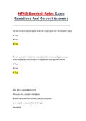 NFHS Baseball Rules Exam &ndash; Questions and Correct Answers