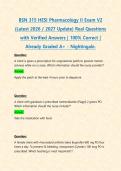 BSN 315 HESI Pharmacology II Exam V2 &lpar;Latest 2026 &sol; 2027 Update&rpar; Real Questions with Verified Answers &vert; 100&percnt; Correct &vert; Already Graded A&plus; - Nightingale&period;