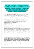2027 AHIP Final Exam &ndash; Medicare Certification &ndash; &NewLine;Actual Questions & Answers &lpar;AHIP&rpar; Guarantee Pass &NewLine;&lpar;Updated Pdf&rpar; COMPREHENSIVE MEDICARE &NewLine;CERTIFICATION EXAMINATION Practice &NewLine;Questions with Answers and Rationales