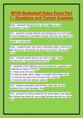 NFHS Basketball Rules Exam Part I &ndash; Questions and Correct Answers