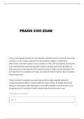 PRAXIS SPECIAL EDUCATION FOUNDATIONAL KNOWLEDGE &lpar;5355&rpar; &lpar;PART 2&rpar; QUESTIONS AND VERIFIED ANSWERS