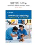 Solutions Manual for Veterinary Assisting Fundamentals and Applications&comma; 2nd Edition&comma; by Beth Vanhorn Chapter 1-42 &vert; All Chapters