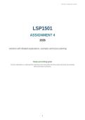 LSP1501 Assignment 4 EXPLAINED Answers - PASS with knowing WHY&excl;&excl;&excl;