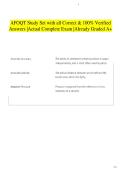 AFOQT Study Set with all Correct & 100&percnt; Verified Answers &vert;Actual Complete Exam &vert;Already Graded A&plus;