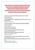LMR GEORGETTE PMHNP BOARD EXAM REVIEW &NewLine;2026&sol;2027 PSYCHIATRIC-MENTAL HEALTH &NewLine;NURSE PRACTITIONER CERTIFICATION &NewLine;Comprehensive Board Preparation Examination &NewLine;Questions with Answers Graded A&plus;