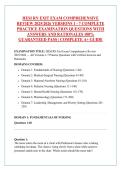 HESI RN EXIT EXAM COMPREHENSIVE &NewLine;REVIEW 2025&sol;2026 VERSIONS 1 - 7 COMPLETE &NewLine;PRACTICE EXAMINATION QUESTIONS WITH &NewLine;ANSWERS AND RATIONALES 100&percnt; &NewLine;GUARANTEED PASS &vert; COMPLETE A&plus; GUIDE