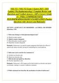 NSG 552 &sol; NSG 552 Exam 3 &lpar;Latest 2025 &sol; 2026 &NewLine;Update&rpar;&colon; Psychopharmacology &vert; Complete Review with &NewLine;Questions and Verified Answers &vert; 100&percnt; Correct &vert; Grade &NewLine;A&plus; - Wilkes COMPREHENSIVE &NewLine;PSYCHOPHARMACOLOGY EXAMINATION Practice &NewLine;Questions with Answers and Ra