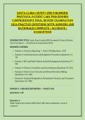 SANTA CLARA COUNTY EMS PARAMEDIC &NewLine;PROTOCOL PATIENT CARE PROCEDURES &NewLine;COMPREHENSIVE FINAL REVIEW EXAMINATION &NewLine;2026 PRACTICE QUESTIONS WITH ANSWERS AND &NewLine;RATIONALES COMPLETE &vert; ACCURATE &vert; &NewLine;GUARANTEED