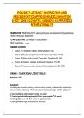 WGU D677 LITERACY INSTRUCTION AND &NewLine;ASSESSMENT COMPREHENSIVE EXAMINATION &NewLine;SHEET 2026 ACCURATE ANSWERS GUARANTEED &NewLine;WITH RATIONALES