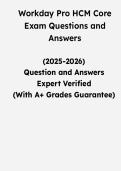 Workday Pro HCM Core Exam Questions and Answers &vert; Questions & Verified Answers &vert; Comprehensive Workday Human Capital Management Certification Exam Review Study Guide PDF &vert; 2026