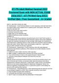 ATI PN Adult Medical Surgical 2023 Proctored Exam with NGN ACTUAL EXAM 2026&sol;2027 &vert; ATI PN Med-Surg 2023 &vert; Verified Q&A &vert; Pass Guaranteed - A&plus; Graded&NewLine;&NewLine;