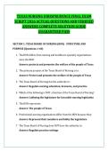 TEXAS NURSING JURISPRUDENCE FINAL EXAM &NewLine;SCRIPT 2026 ACTUAL QUESTIONS AND VERIFIED &NewLine;ANSWERS COMPLETE SOLUTION GUIDE &NewLine;GUARANTEED PASS