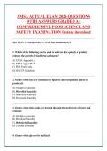 AMSA ACTUAL EXAM 2026 QUESTIONS &NewLine;WITH ANSWERS GRADED A&plus; &NewLine;COMPREHENSIVE FOOD SCIENCE AND &NewLine;SAFETY EXAMINATION Instant download 