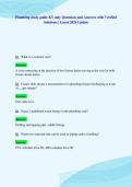 Plumbing study guide KY only Questions and Answers with Verified&NewLine;Solutions &vert; Latest 2026 Update