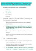 NU 150 Pharmacology Review Exam 1 Questions & Accurate Answers 2026&sol;2027 &vert; Latest Update &vert; Graded A&plus;