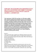 NURS 5220&colon; ADVANCED HEALTH ASSESSMENT EXAM &NewLine;300 ACTUAL QUESTIONS AND CORRECT ANSWERS &NewLine;WITH RATIONALE LATEST UPDATE ALREADY &NewLine;GRADED A&plus; ASSURED PASS 