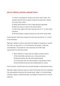 NUR 242 MEDICAL SURGICAL NURSING EXAM 1