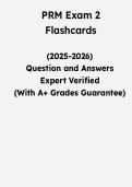 PRM Exam 2 Flashcards &vert; Questions & Verified Answers &vert; Comprehensive Professional Risk Manager Certification Exam Review Study Guide PDF &vert; 2026
