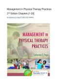 Test Bank - Management in Physical Therapy Practices&comma; 2nd Edition &lpar;Page&comma; 2016&rpar;&comma; Chapter 1-20 &vert; Easy&sol;Moderate&sol;Hard difficulty versions  2026&sol;2027 by Catherine G&period; Page