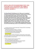 MENTAL HEALTH NUR 180 HONDROS TEST 1 2026 &NewLine;EXAM 300 ACTUAL QUESTIONS AND CORRECT &NewLine;ANSWERS WITH RATIONALE LATEST UPDATE &NewLine;ALREADY GRADED A&plus;