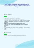 LCSW Exam III&colon; Psychotherapy&comma; clinical interventions and case&NewLine;management Questions and Answers with Verified Solutions &vert; Latest&NewLine;2026 Update