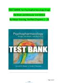 TEST BANK For Psychopharmacology Drugs the Brain and Behavior 3rd Edition&NewLine;By Meyer Nursing&comma; Verified Chapters 1 - 20  