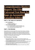 2026&sol;2027 S-Tier Test Bank&colon; Sage 50 Accounting Canadian Edition &lpar;Complete Mastery & Simulation&rpar;