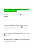 WGU D115 OA Study Guide Unit 7 Exam Questions and &NewLine;Answers &lpar;Solved&rpar;2026&sol;2027