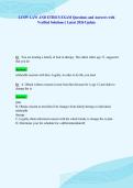 LCSW LAW AND ETHICS EXAM Questions and Answers with&NewLine;Verified Solutions &vert; Latest 2026 Update