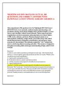  &NewLine;NIGHTINGALE BSN 366 EXAM 4 ACTUAL 300 &NewLine;QUESTIONS AND CORRECT ANSWERS WITH &NewLine;RATIONALE LATEST UPDATE ALREADY GRADED A&plus;