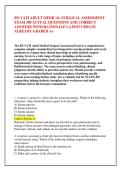 RN VATI ADULT MEDICAL SURGICAL ASSESSMENT &NewLine;EXAM 300 ACTUAL QUESTIONS AND CORRECT &NewLine;ANSWERS WITH RATIONALE LATEST UPDATE &NewLine;ALREADY GRADED A&plus; 