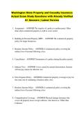 Washington State Property and Casualty Insurance &NewLine;Actual Exam Study Questions with Already Verified &NewLine;A&plus; Answers &vert; Latest Version 